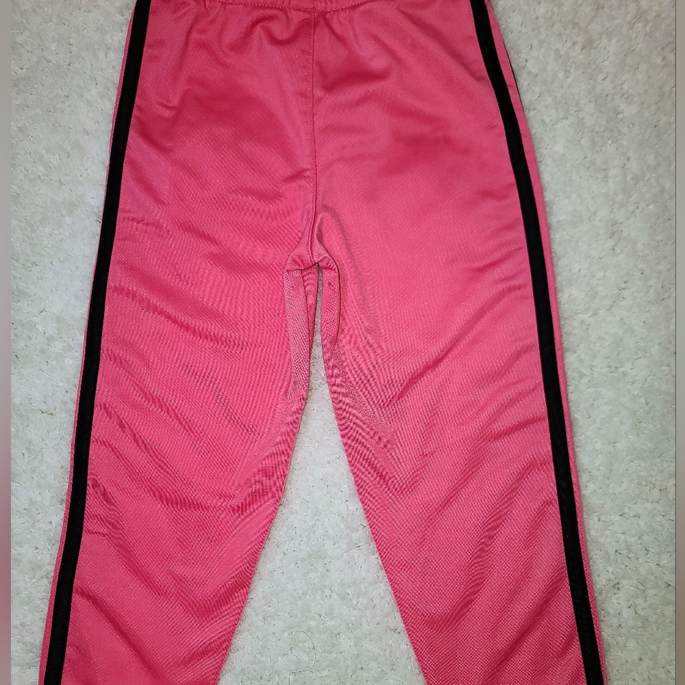 Adidas Pink Tracksuit with Black Accents 4t - Picture 9 of 11